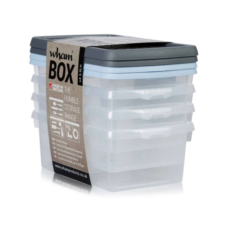 Wham Set of 4 x 490ml Storage Boxes Wham Set of 4 x 490ml Storage Boxes