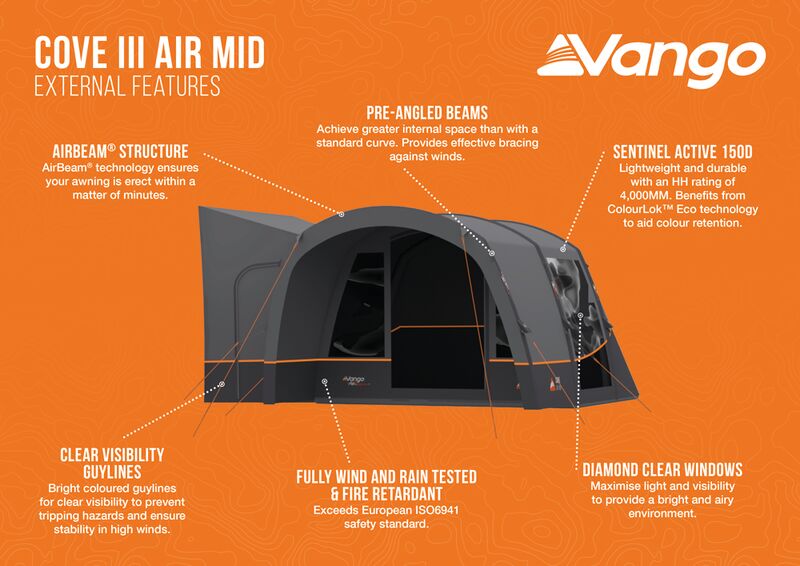 Vango Cove III Air Mid Driveaway Awning Vango Cove III Air Mid Driveaway Awning