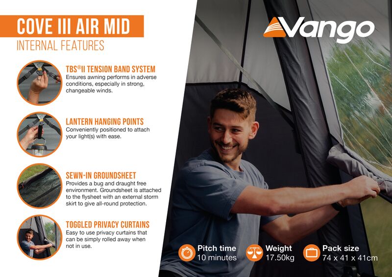 Vango Cove III Air Mid Driveaway Awning Vango Cove III Air Mid Driveaway Awning