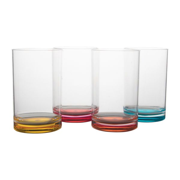 Gimex Colour Line Water Glass Rainbow 320ml 4 Pieces Gimex Colour Line Water Glass Rainbow 320ml 4 Pieces