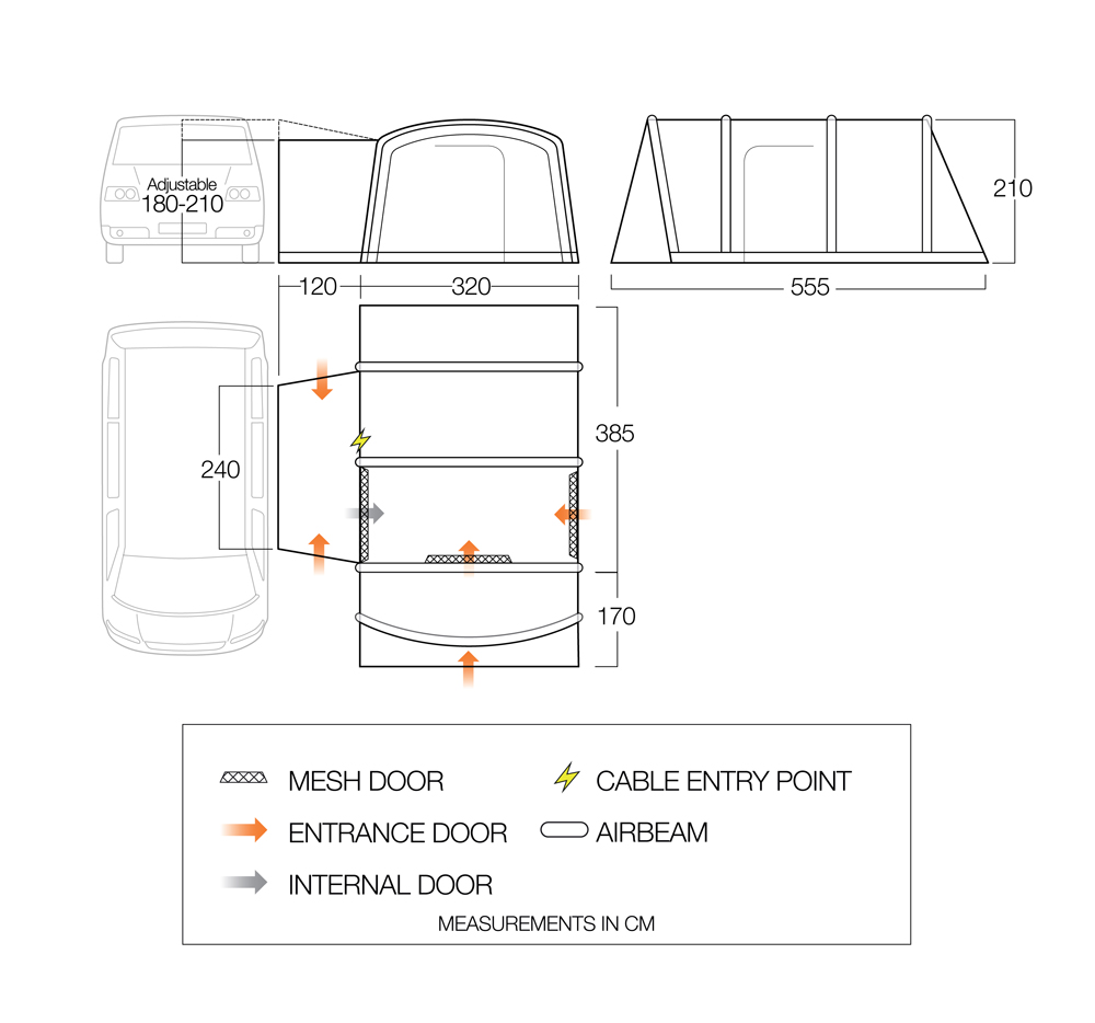 Vango Galli Pro Air Low Driveaway Awning Vango Galli Pro Air Low Driveaway Awning