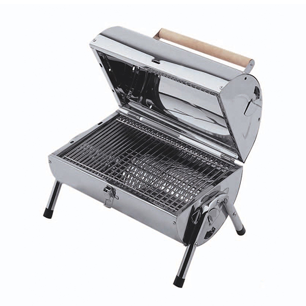 Lifestyle Explorer Stainless Steel Charcoal Barrel BBQ Lifestyle Explorer Stainless Steel Charcoal Barrel BBQ