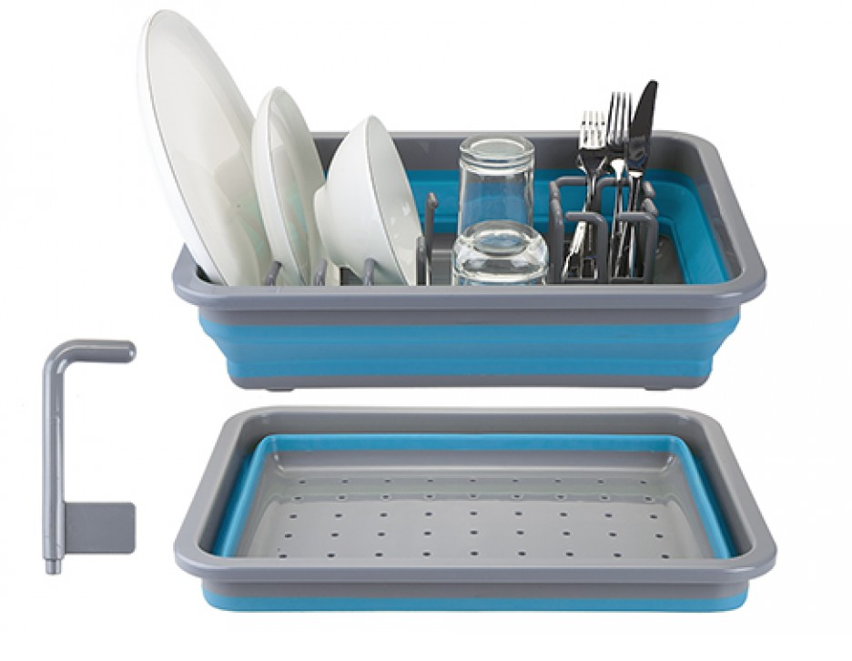 Collapsible Dish Rack Drainer Blue Collapsible Dish Rack Drainer Blue