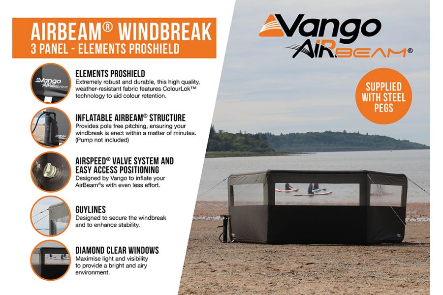 Vango Airbeam Windbreak 3 Panel Elements Proshield Vango Airbeam Windbreak 3 Panel Elements Proshield