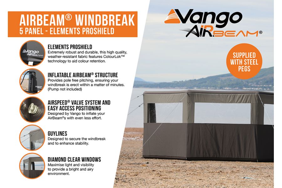 Vango Airbeam Windbreak 3 Panel Elements Proshield Vango Airbeam Windbreak 3 Panel Elements Proshield