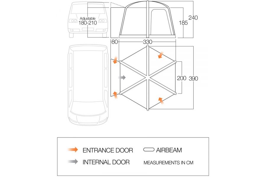 Vango Airhub Hexaway II Low Driveaway Awning Vango Airhub Hexaway II Low Driveaway Awning