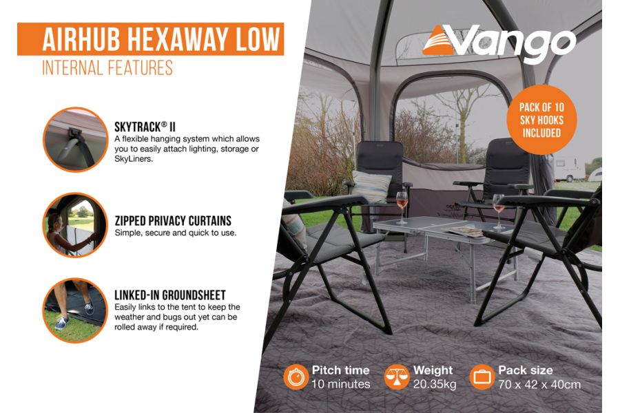 Vango Airhub Hexaway II Low Driveaway Awning Vango Airhub Hexaway II Low Driveaway Awning
