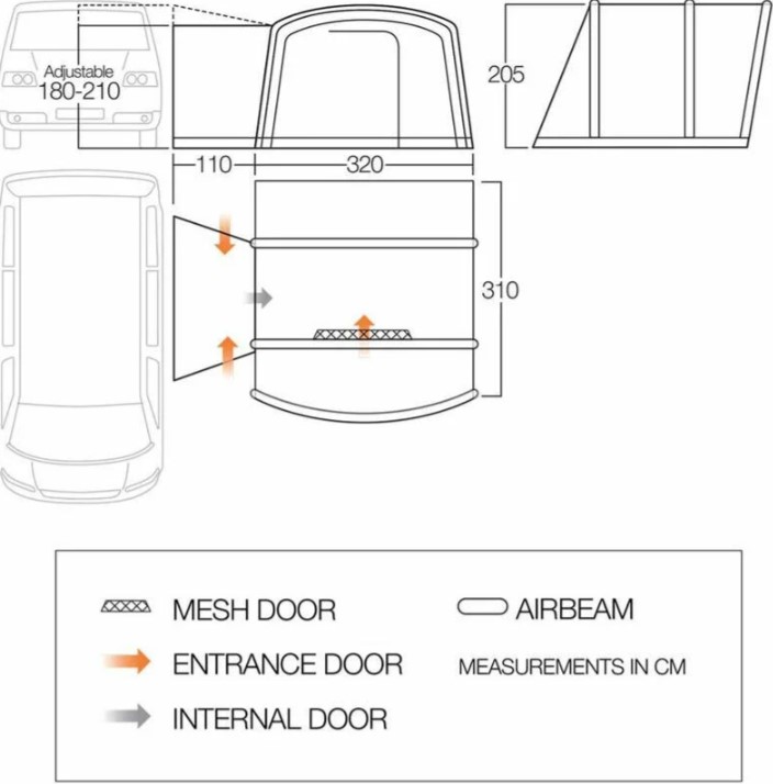 Vango Cove Air TC Low Driveaway Awning Vango Cove Air TC Low Driveaway Awning