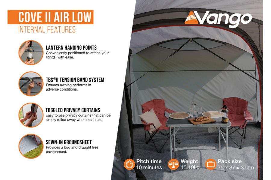 Vango Cove II Air Low Driveaway Awning Vango Cove II Air Low Driveaway Awning