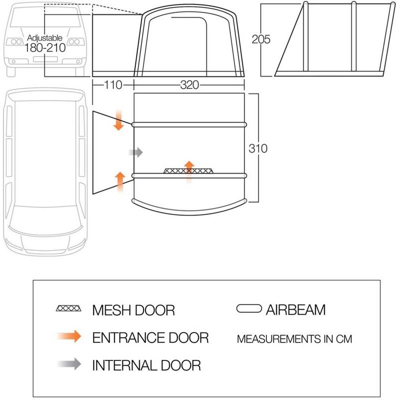 Vango Cove III Air Low Driveaway Awning Vango Cove III Air Low Driveaway Awning