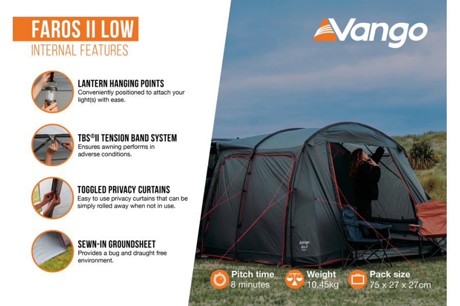 Vango Faros II Low Driveaway Awning Vango Faros II Low Driveaway Awning
