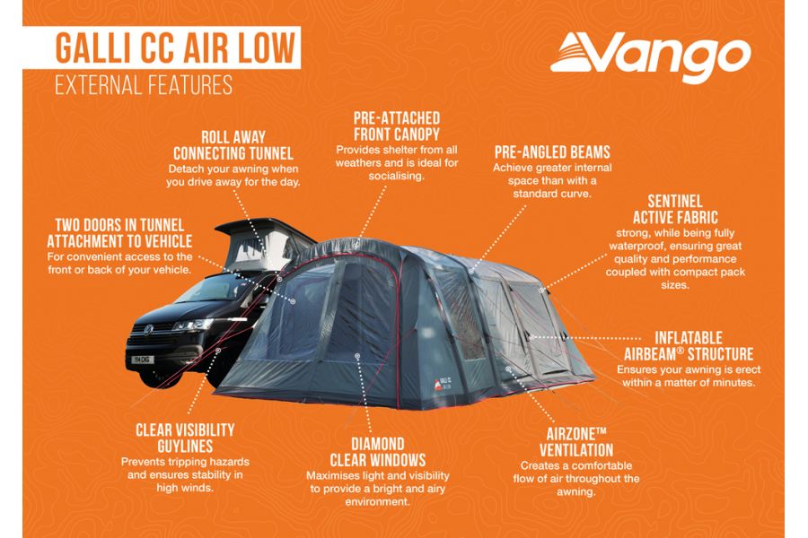 Vango Galli CC Air Low Driveaway Awning Vango Galli CC Air Low Driveaway Awning