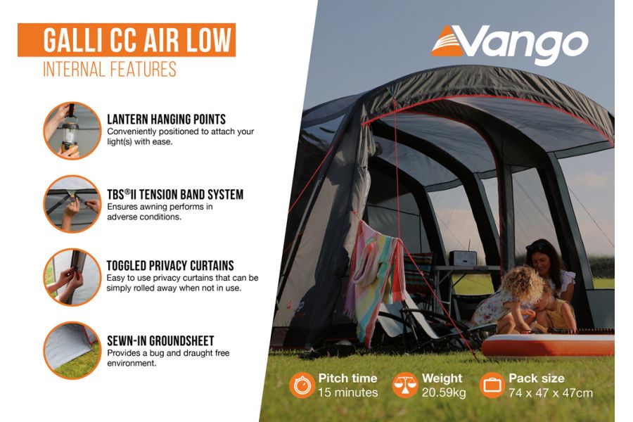 Vango Galli CC Air Low Driveaway Awning Vango Galli CC Air Low Driveaway Awning