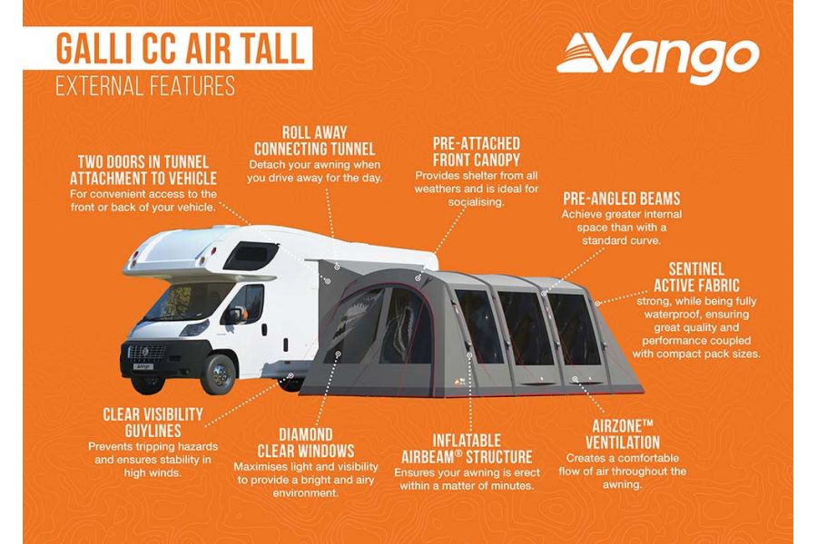 Vango Galli CC Air Tall Driveaway Awning Vango Galli CC Air Tall Driveaway Awning