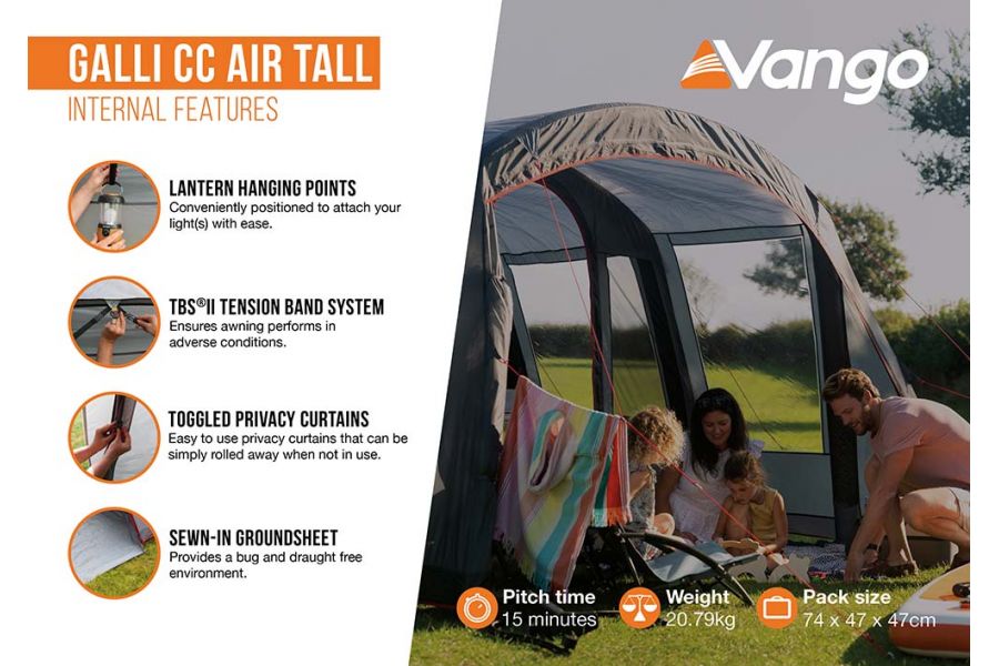 Vango Galli CC Air Tall Driveaway Awning Vango Galli CC Air Tall Driveaway Awning