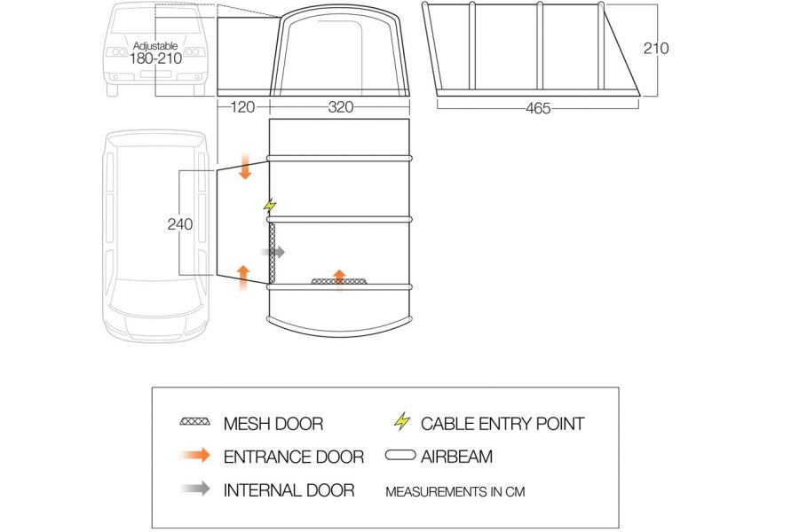 Vango Galli III Air Low Driveaway Awning Vango Galli III Air Low Driveaway Awning