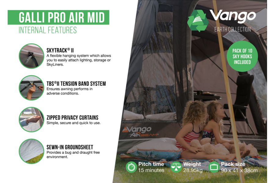 Vango Galli Pro Air Mid Driveaway Awning Vango Galli Pro Air Mid Driveaway Awning