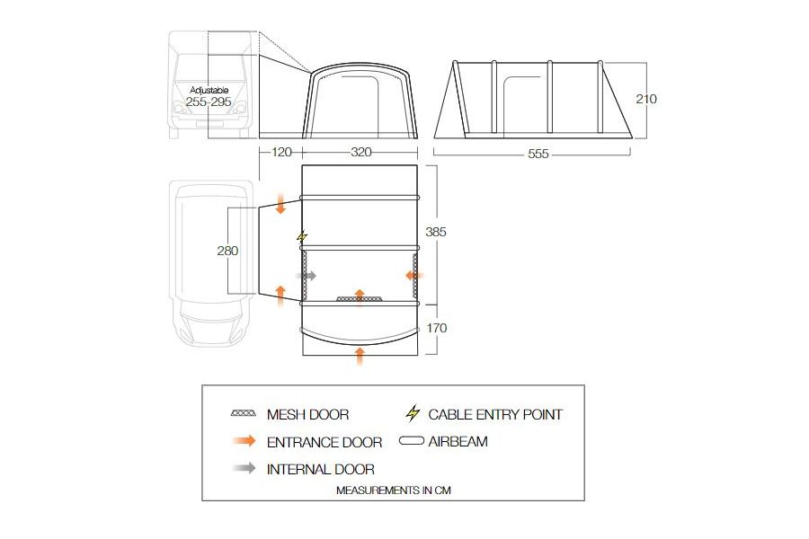Vango Galli Pro Air Tall Driveaway Awning Vango Galli Pro Air Tall Driveaway Awning