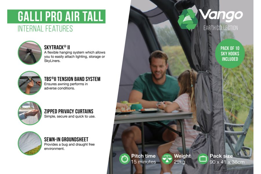 Vango Galli Pro Air Tall Driveaway Awning Vango Galli Pro Air Tall Driveaway Awning