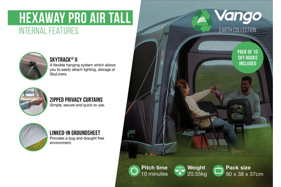 Vango Hexaway Pro Air Tall Driveaway Awning Vango Hexaway Pro Air Tall Driveaway Awning