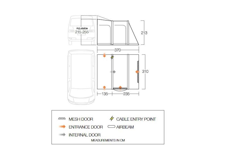 Vango Kela Pro Air Mid Driveaway Awning Vango Kela Pro Air Mid Driveaway Awning