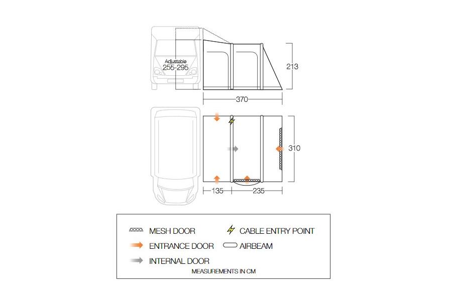 Vango Kela Pro Air Tall Driveaway Awning Vango Kela Pro Air Tall Driveaway Awning
