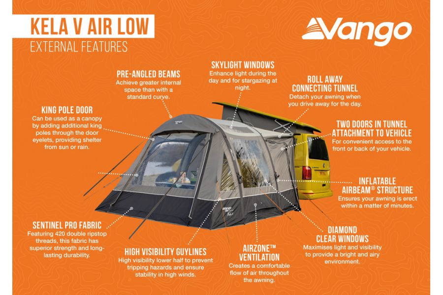 Vango Kela V Air Low Driveaway Awning Vango Kela V Air Low Driveaway Awning