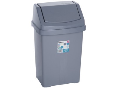 15L Wham Silver Swing Bin 15L Wham Silver Swing Bin