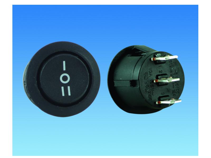 BCA Circular Rocker Switch Centre Off / Dark Grey BCA Circular Rocker Switch Centre Off / Dark Grey