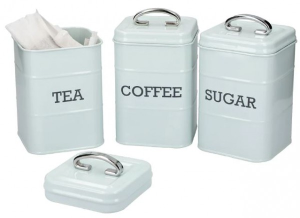 Blue Tea, Coffee and Sugar Set