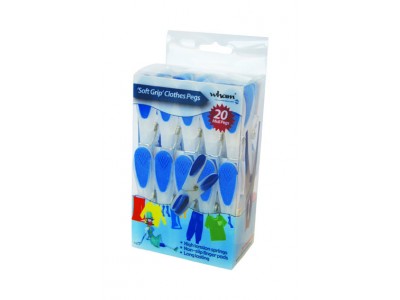Wham Soft Rubber Grip Laundry Pegs