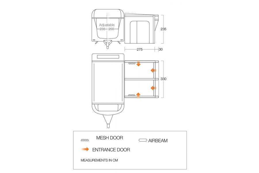 Vango Riviera Air 330 Elements Proshield Awning Vango Riviera Air 330 Elements Proshield Awning