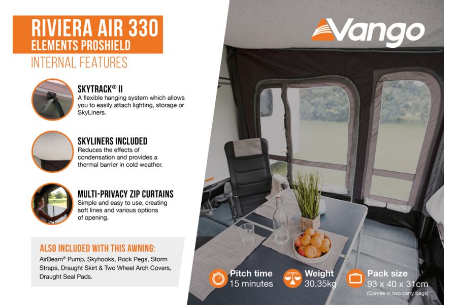 Vango Riviera Air 330 Elements Proshield Awning Vango Riviera Air 330 Elements Proshield Awning