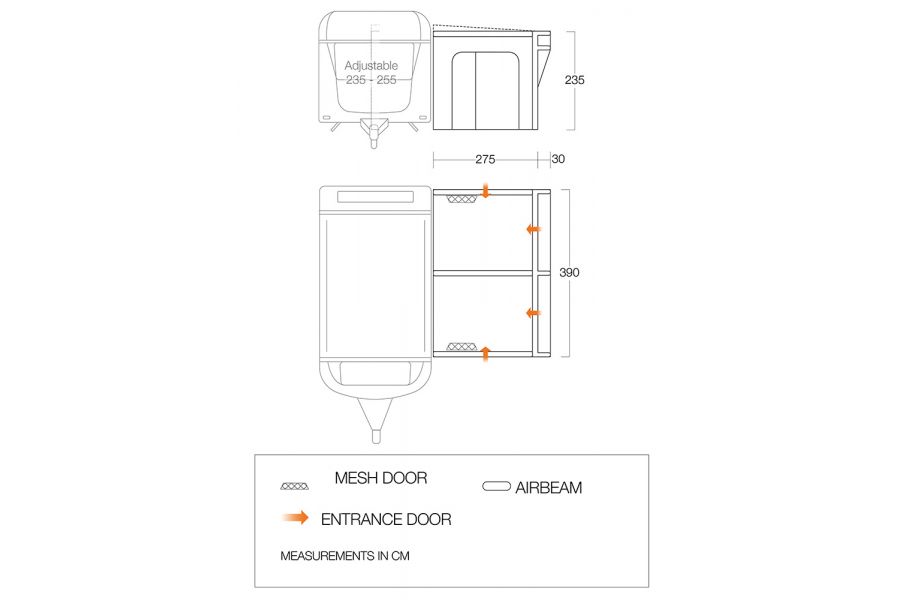 Vango Riviera Air 390 Elements Proshield Awning Vango Riviera Air 390 Elements Proshield Awning