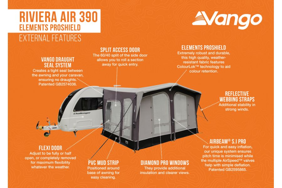 Vango Riviera Air 390 Elements Proshield Awning Vango Riviera Air 390 Elements Proshield Awning