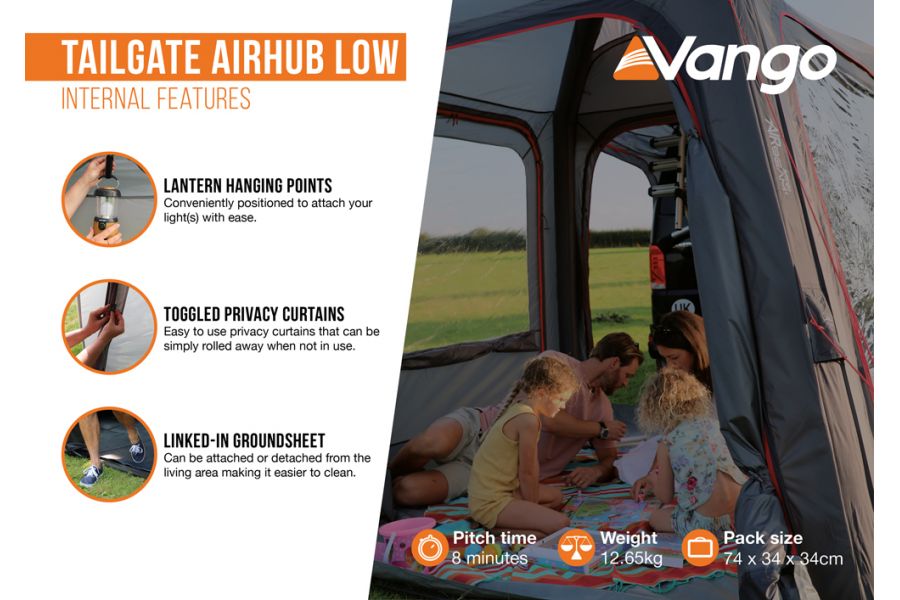 Vango Tailgate AirHub Low Driveaway Awning Vango Tailgate AirHub Low Driveaway Awning