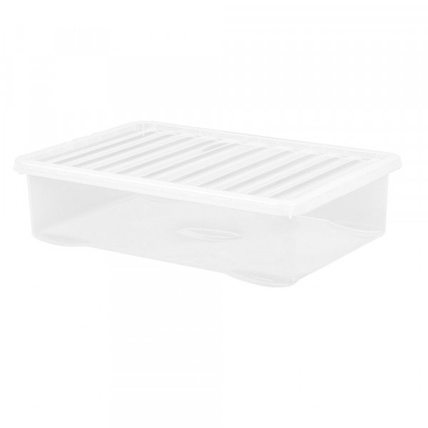 Wham Crystal 46L Underbed Box & Lid Clear