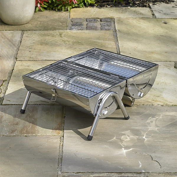 Lifestyle Explorer Stainless Steel Charcoal Barrel BBQ