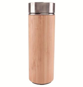 Via Mondo Vacuum Flask 0.45L Stainless Steel/Bamboo
