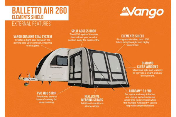 Vango Balletto Air 260 Elements Shield Awning