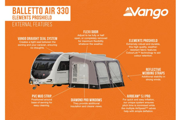 Vango Balletto Air 330 Elements Proshield Awning