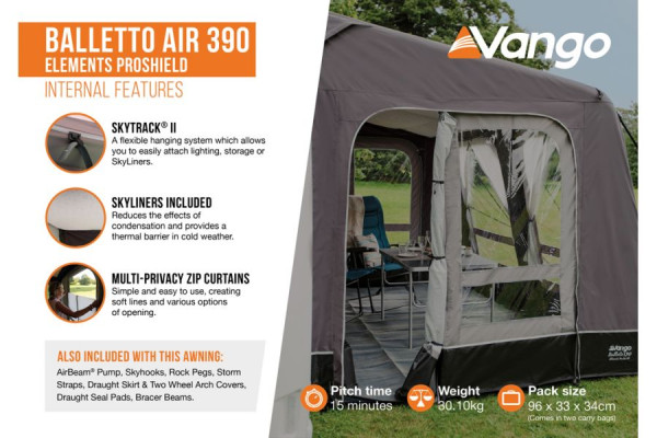 Balletto Air 390 Elements Proshield Awning