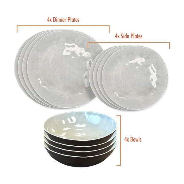 Liberty Capri 12 Piece Melamine Set