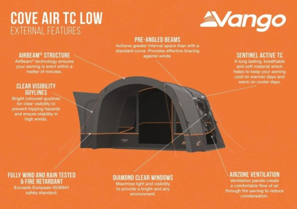Vango Cove Air TC Low Driveaway Awning