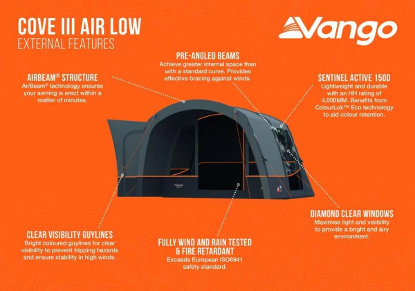 Vango Cove III Air Low Driveaway Awning