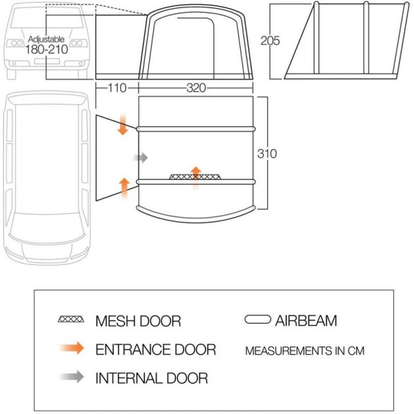 Vango Cove III Air Low Driveaway Awning