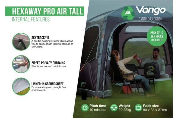 Vango Hexaway Pro Air Tall Driveaway Awning