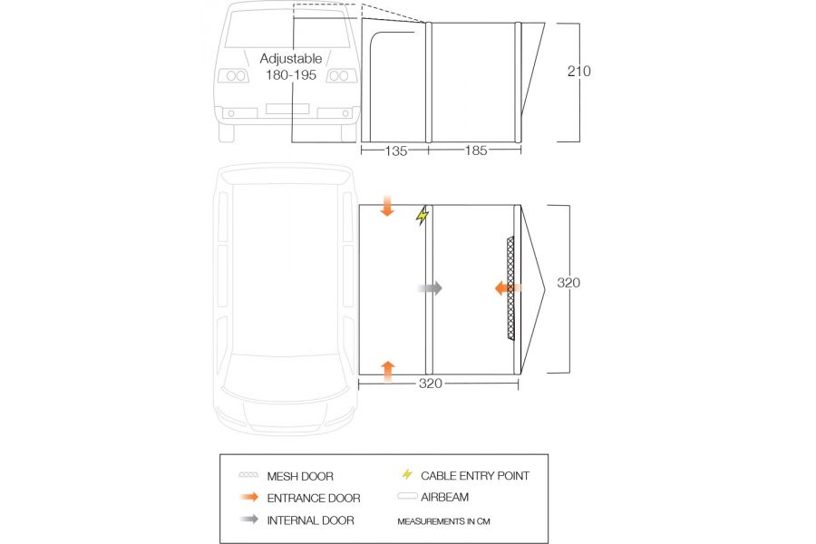 Vango Tolga Air Low Driveaway Awning Bundle Vango Tolga Air Low Driveaway Awning Bundle