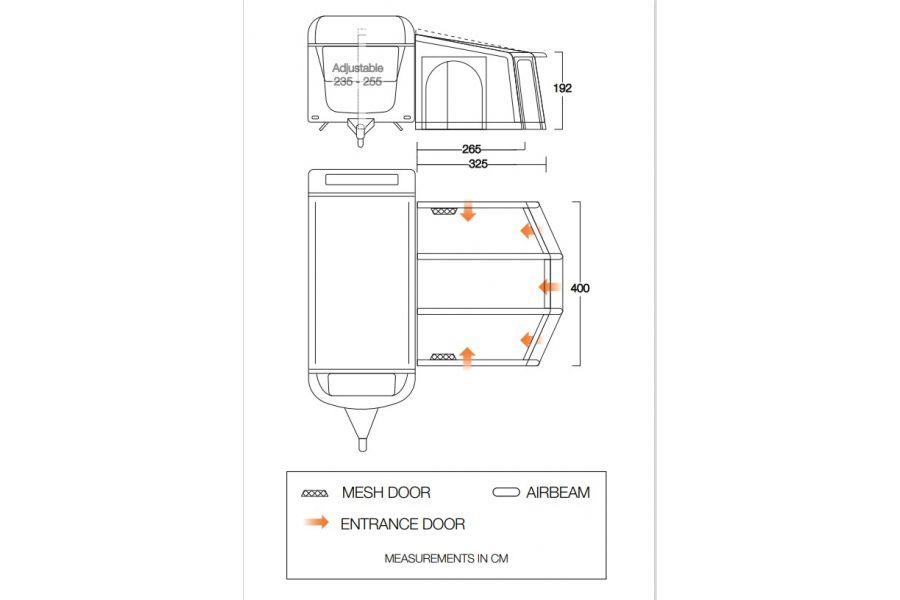 Vango Tuscany Air 400 Elements Proshield Awning Vango Tuscany Air 400 Elements Proshield Awning